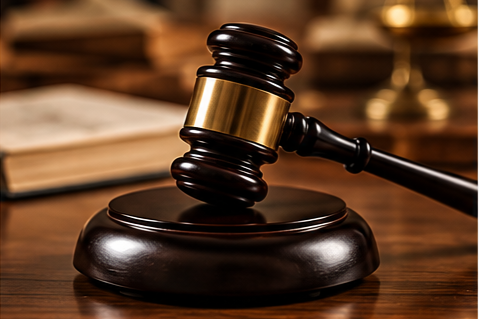 Legal gavel representing a significant legal matter