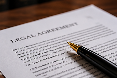 Property document and pen